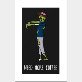 Coffee Zombie Boy Posters and Art